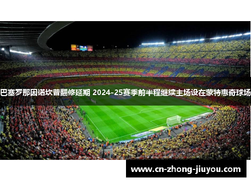 巴塞罗那因诺坎普翻修延期 2024-25赛季前半程继续主场设在蒙特惠奇球场